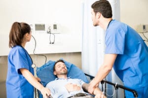 Patient with two nurses
