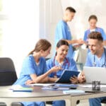 Nurses studying OET