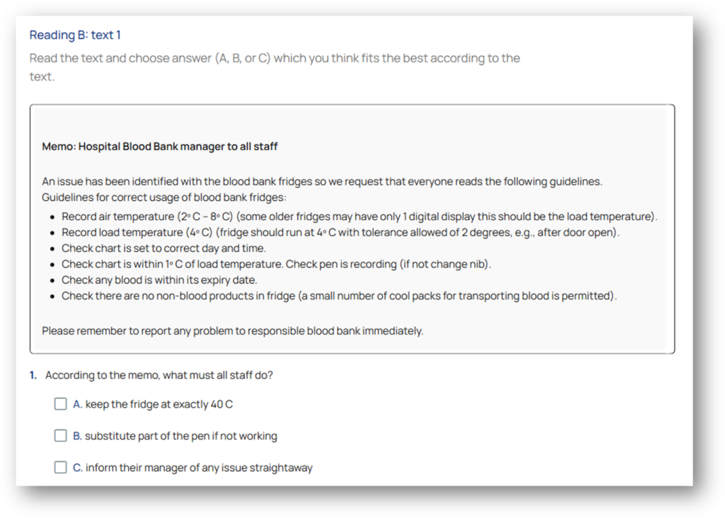 OET Reading B text 1