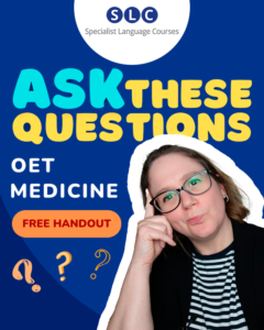 Ask these questions in OET Medicine