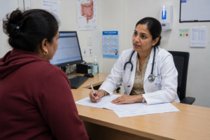 Doctor's consultation in a clinic