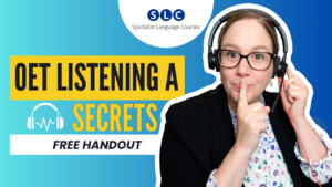OET Listening A Secrets by OET Jo