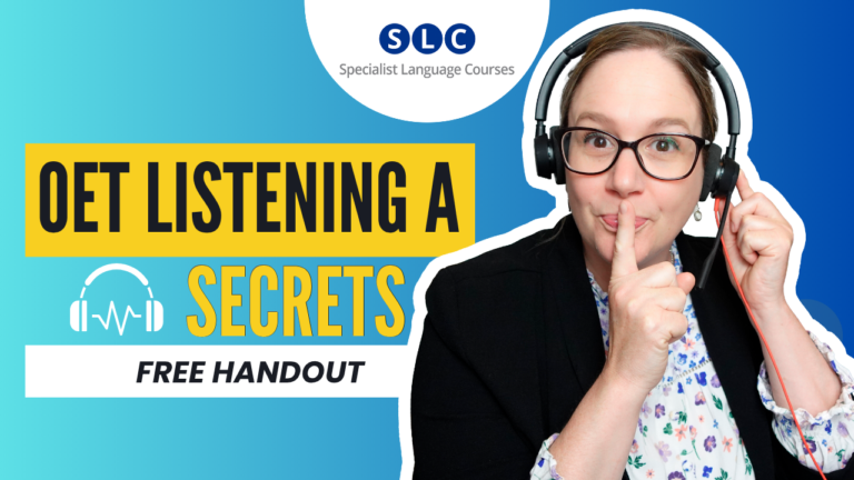 OET Listening A Secrets by OET Jo
