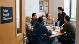 Adult English Class in Session